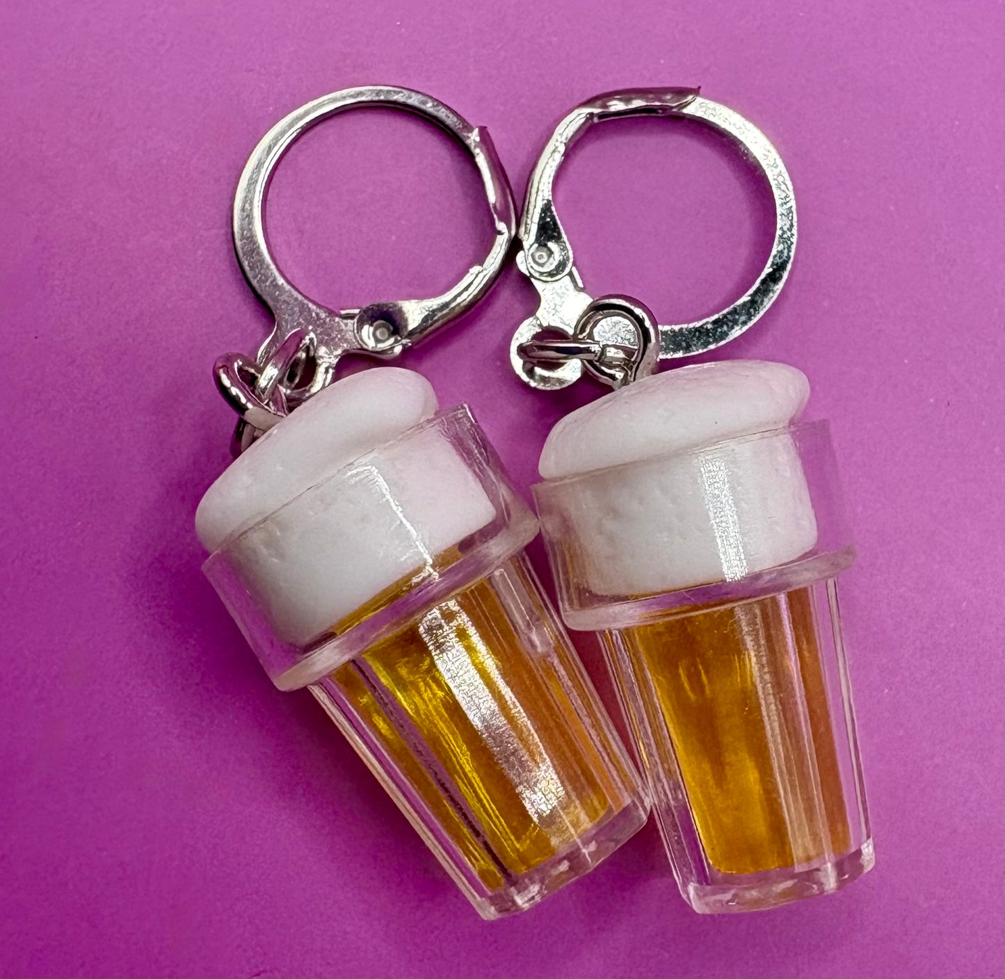 Beer and Wine Earrings - Fun Alcohol-Themed Jewelry for Stag and Hen Parties, Quirky Drink Charms for Party Lovers