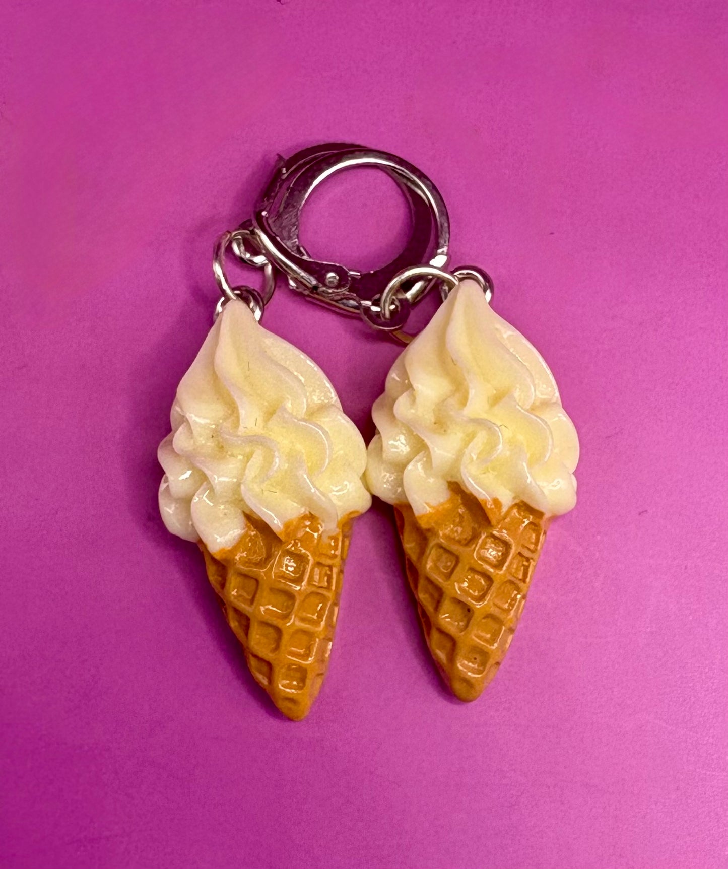 Fun Novelty Dangly Drop Earrings - Choose from Ice Cream, Flumps, and Marshmallow Resin Designs for a Playful Costume Jewelry Look