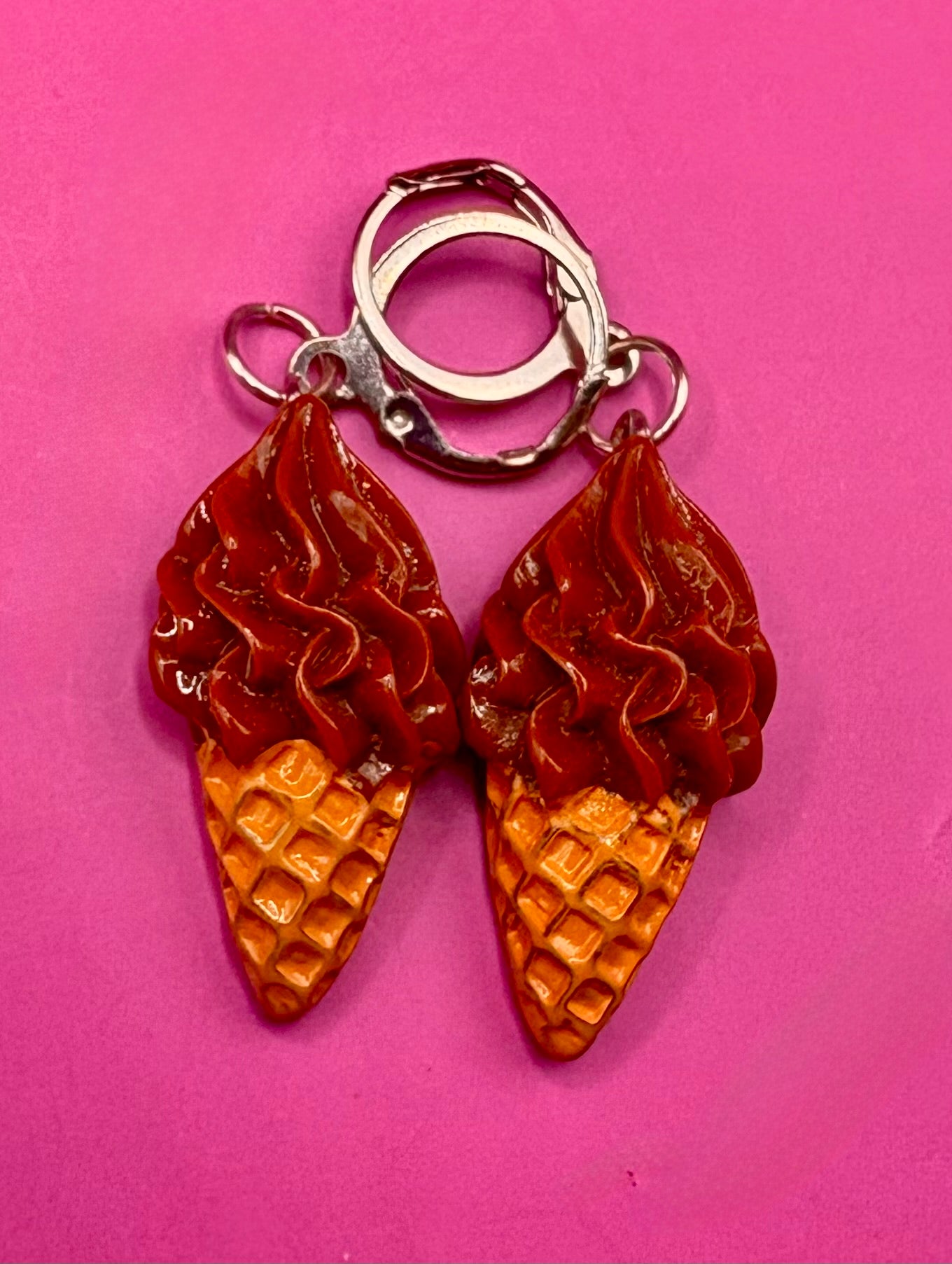Fun Novelty Dangly Drop Earrings - Choose from Ice Cream, Flumps, and Marshmallow Resin Designs for a Playful Costume Jewelry Look