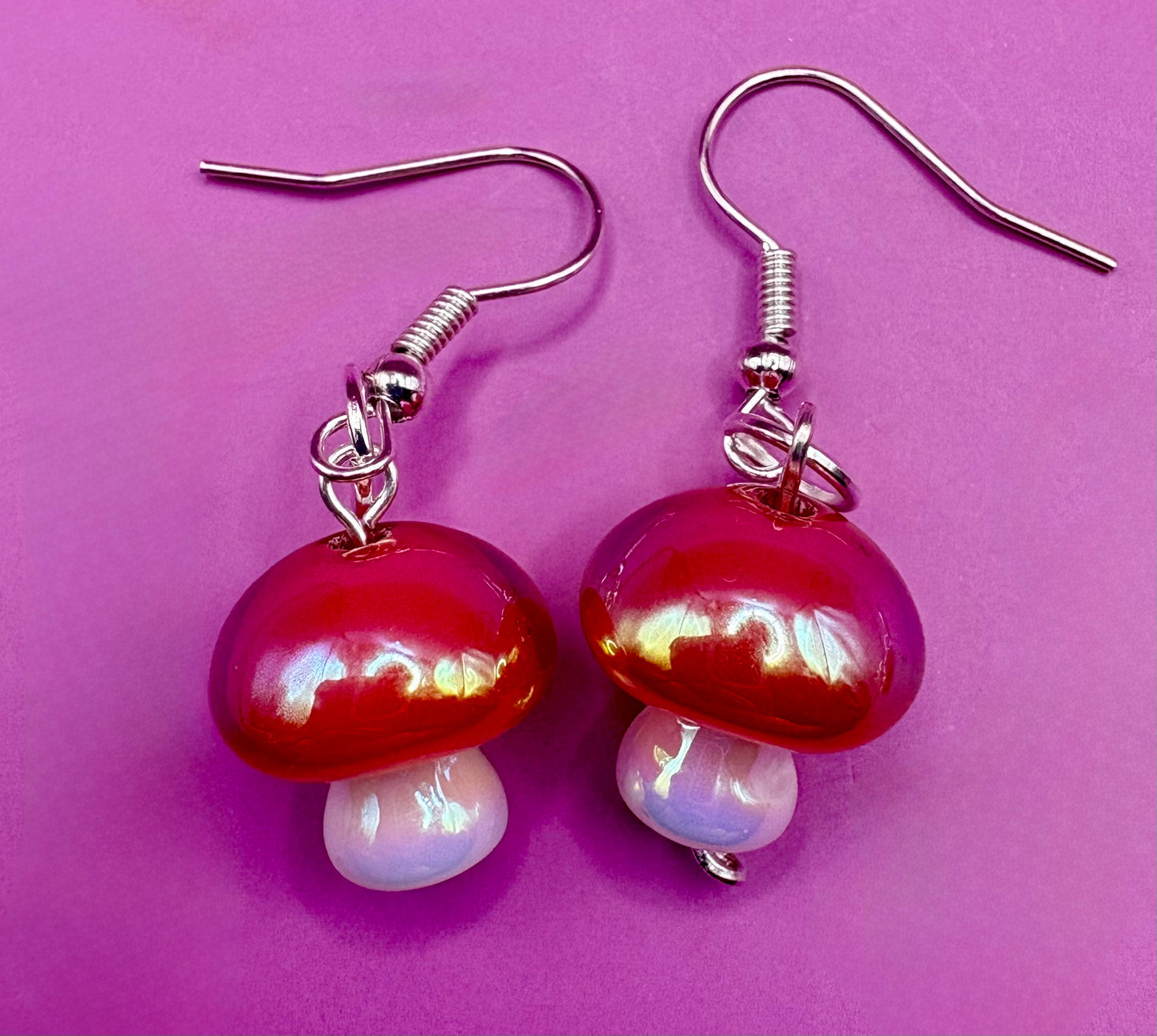 Adorable Cute Little Mushroom Toadstool Fairy figurine, featuring vibrant colors and whimsical design, perfect for home decor or as a unique gift for fairy garden enthusiasts.