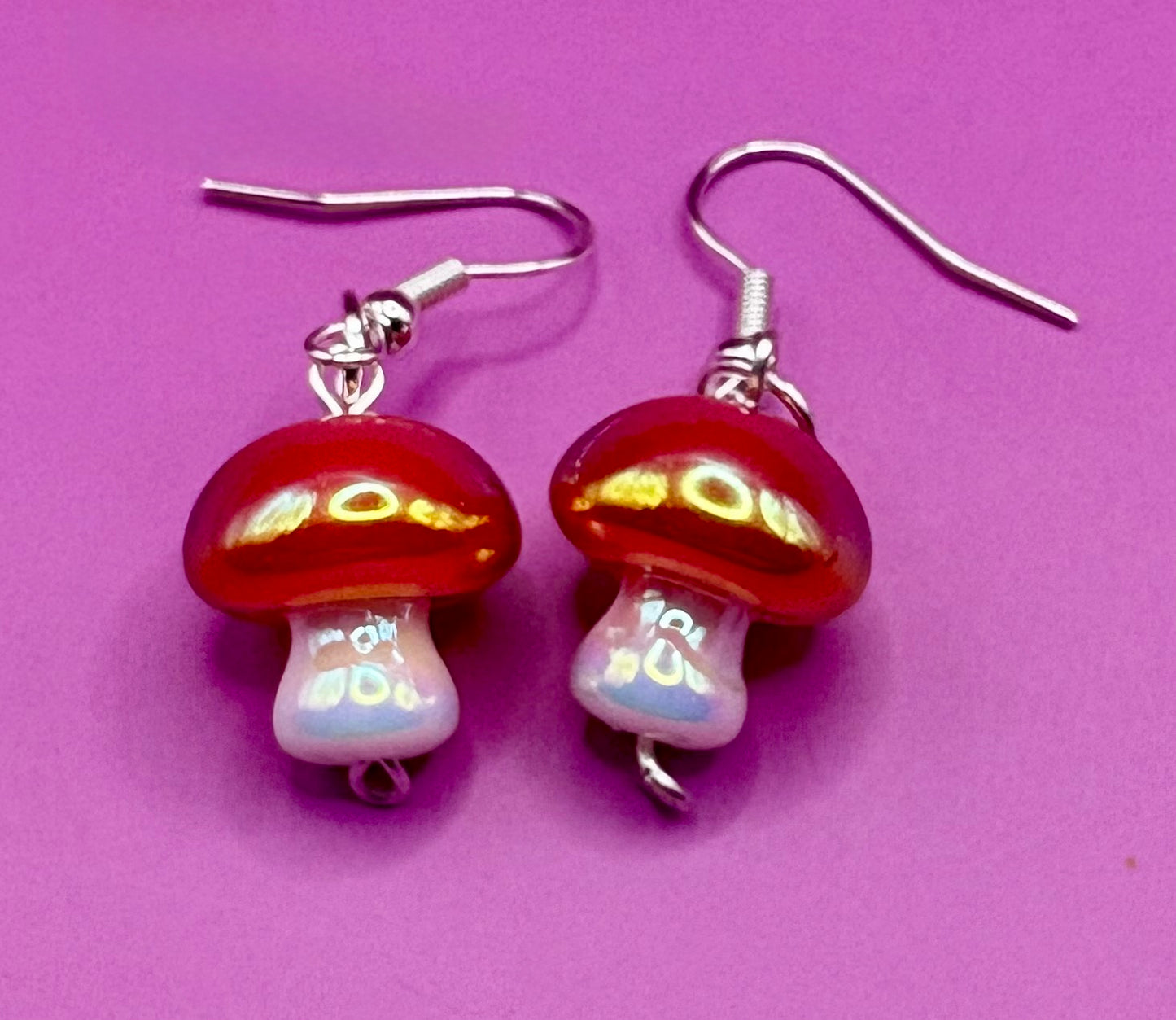 Adorable Cute Little Mushroom Toadstool Fairy figurine, featuring vibrant colors and whimsical design, perfect for home decor or as a unique gift for fairy garden enthusiasts.