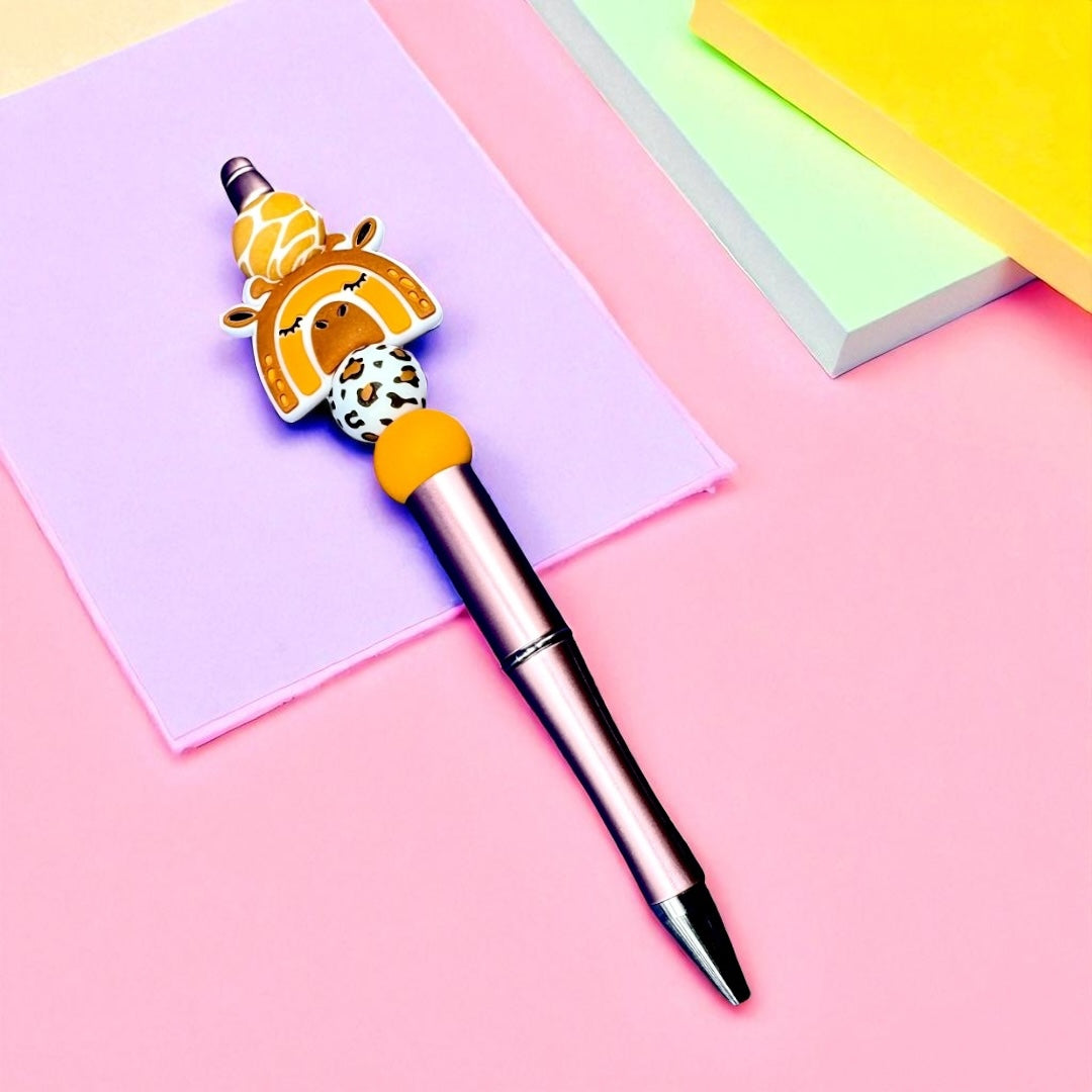 Adorable Animal-Themed Black Ballpoint Pens Writing Accessories Perfect for Kids Stationery Lovers