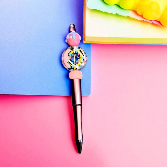 Donut novelty Black Ballpoint Pen Unique Fun Writing Accessory Perfect Gift for Stationery Lovers!