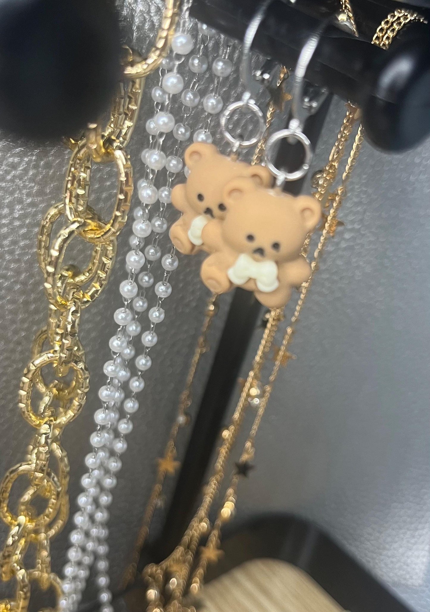 Teddy bears bear paw earrings, dangly drop earrings. Got cat puppy kitten rabbit Teens kids adults cartoon novelty costume jewellery
