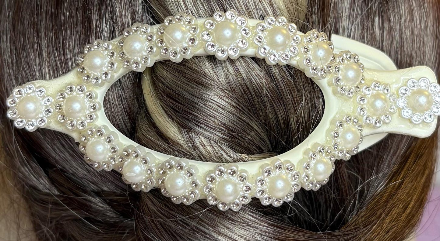 large gemstone hair claws with bling fashion flowers roses clip large glass rhinestones handmade available in multiple colours