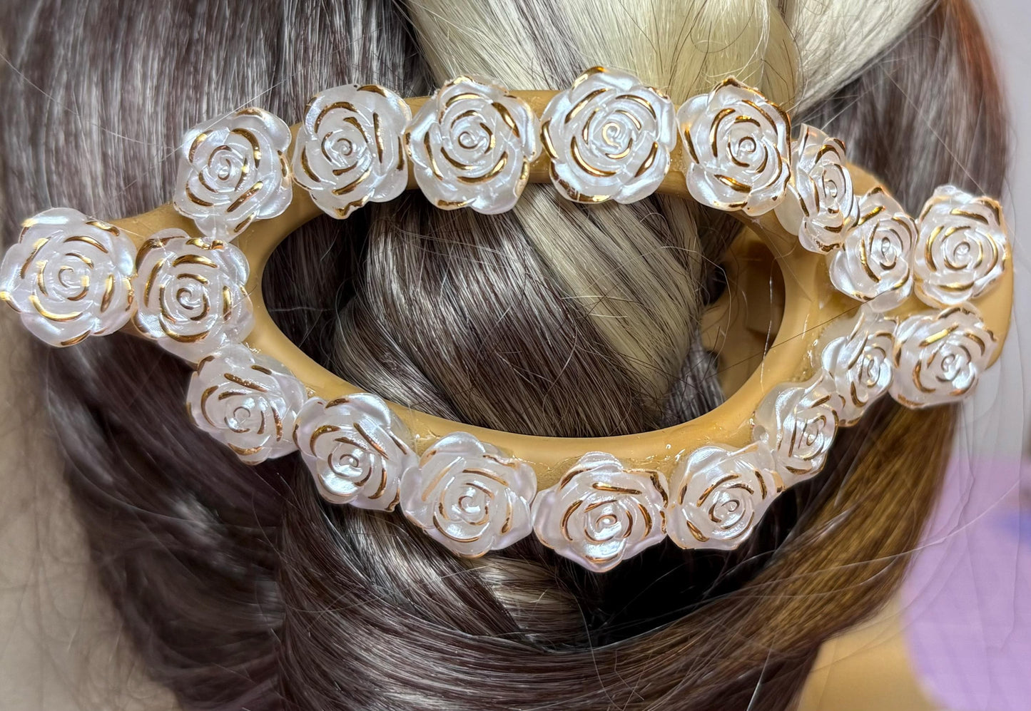 large gemstone hair claws with bling fashion flowers roses clip large glass rhinestones handmade available in multiple colours