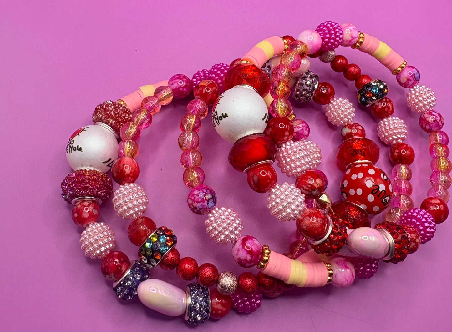 Colorful Beaded Stretch Bracelet | Handmade Boho Statement Jewelry | Bold & Playful Beaded Wrap Bracelet | Gift for Her Ted ladybug ladybird