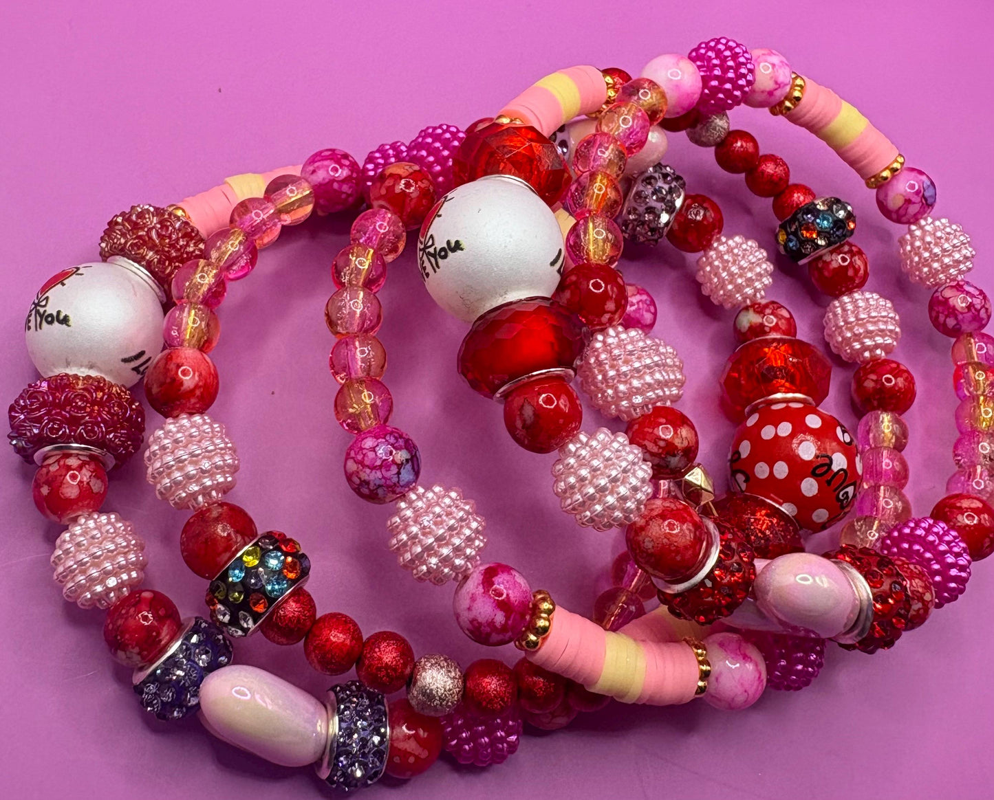 Colorful Beaded Stretch Bracelet | Handmade Boho Statement Jewelry | Bold & Playful Beaded Wrap Bracelet | Gift for Her Ted ladybug ladybird