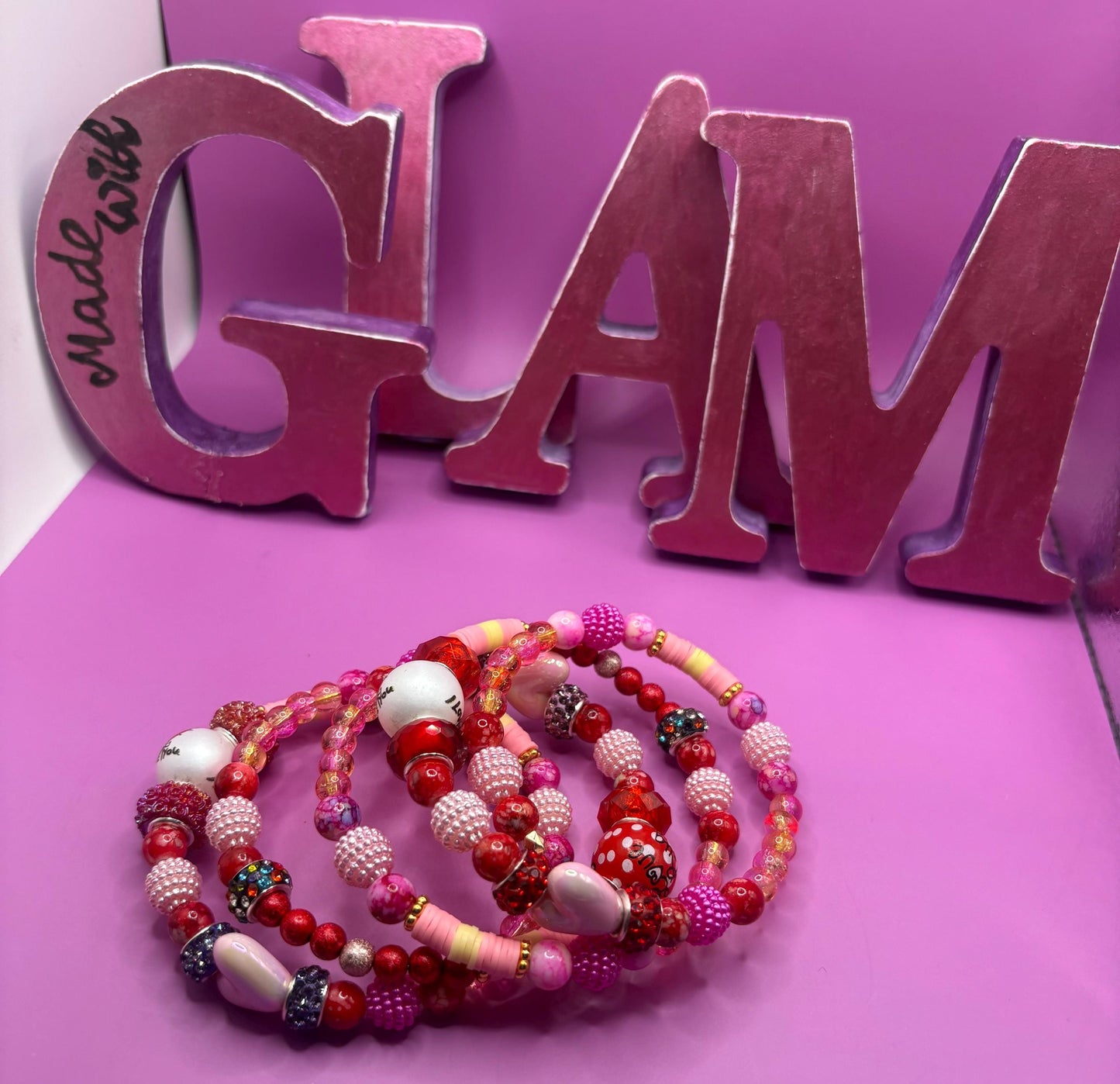 Colorful Beaded Stretch Bracelet | Handmade Boho Statement Jewelry | Bold & Playful Beaded Wrap Bracelet | Gift for Her Ted ladybug ladybird