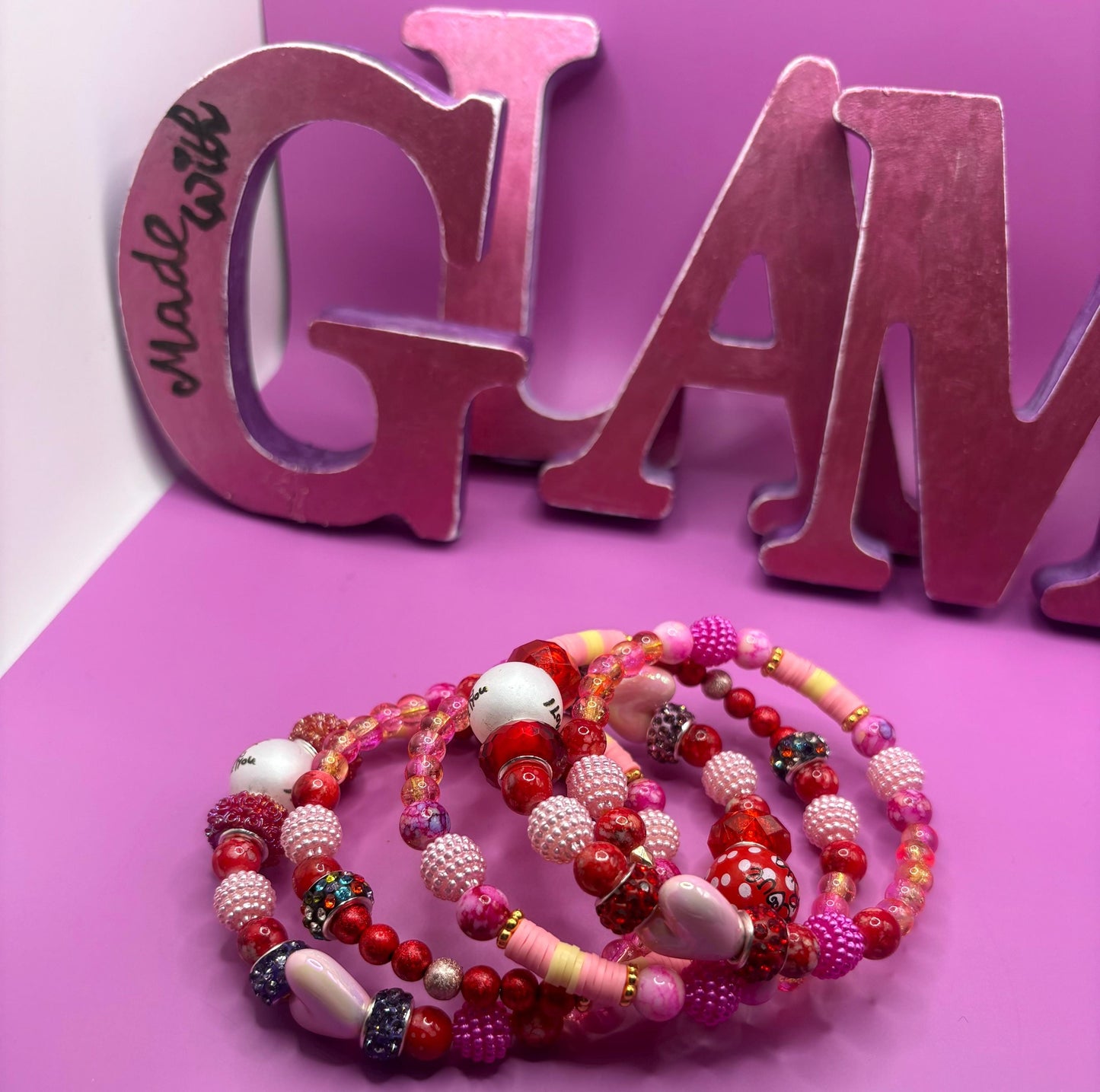 Colorful Beaded Stretch Bracelet | Handmade Boho Statement Jewelry | Bold & Playful Beaded Wrap Bracelet | Gift for Her Ted ladybug ladybird