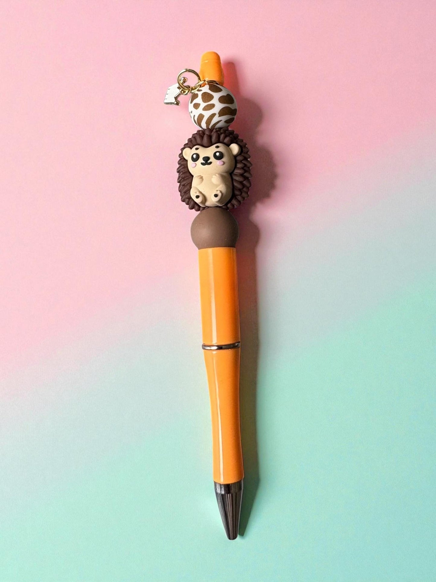 Cute Hedgehog Pen Kawaii Animal black Ballpoint Pen Adorable Hedgehog Stationery Gift Cute Writing black Pen Sold Separately