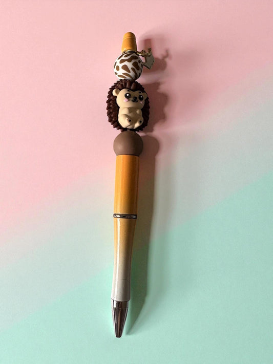 Cute Hedgehog Pen Kawaii Animal black Ballpoint Pen Adorable Hedgehog Stationery Gift Cute Writing black Pen Sold Separately