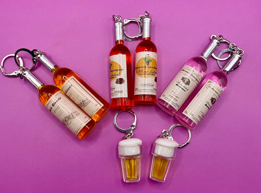 Beer and Wine Earrings - Fun Alcohol-Themed Jewelry for Stag and Hen Parties, Quirky Drink Charms for Party Lovers