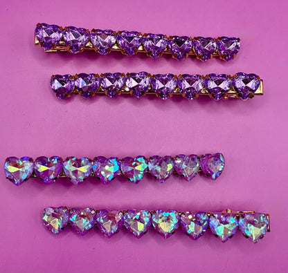 Elegant pair of handmade purple gemstone earrings, perfect for adding a pop of color and sophistication to any outfit.