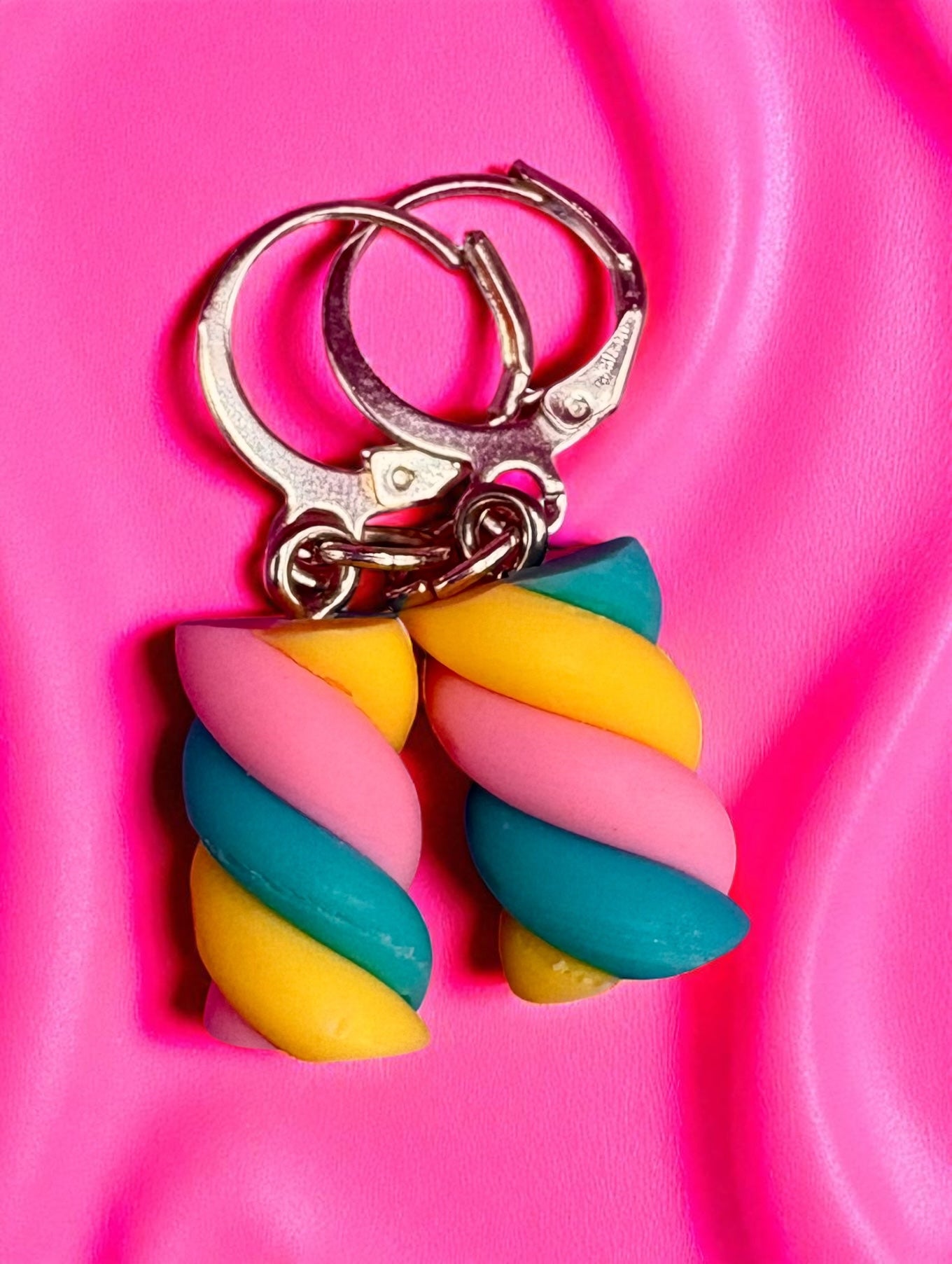 Novelty earrings, dangly drop earrings. Choose from ice cream flumps marshmallow cartoon