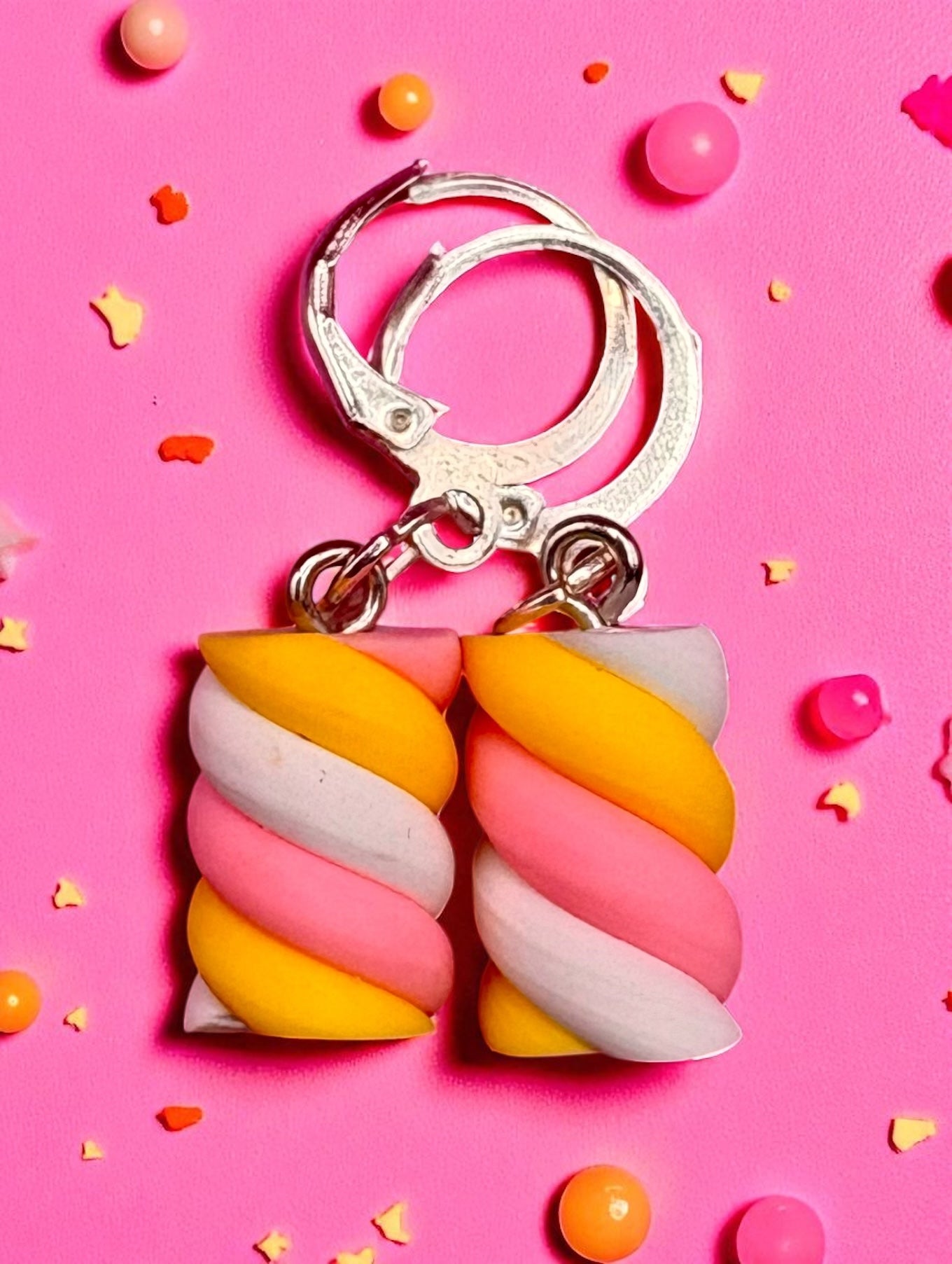Novelty earrings, dangly drop earrings. Choose from ice cream flumps marshmallow cartoon