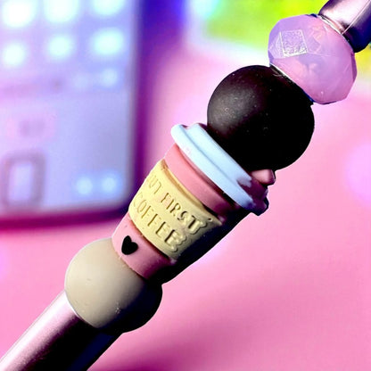 Cute Coffee and Dessert-Themed Black Ballpoint Pen | Whimsical Writing Accessory | Perfect present