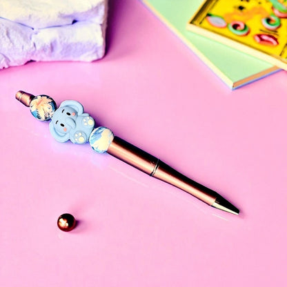 Adorable Animal-Themed Black Ballpoint Pens Writing Accessories Perfect for Kids Stationery Lovers