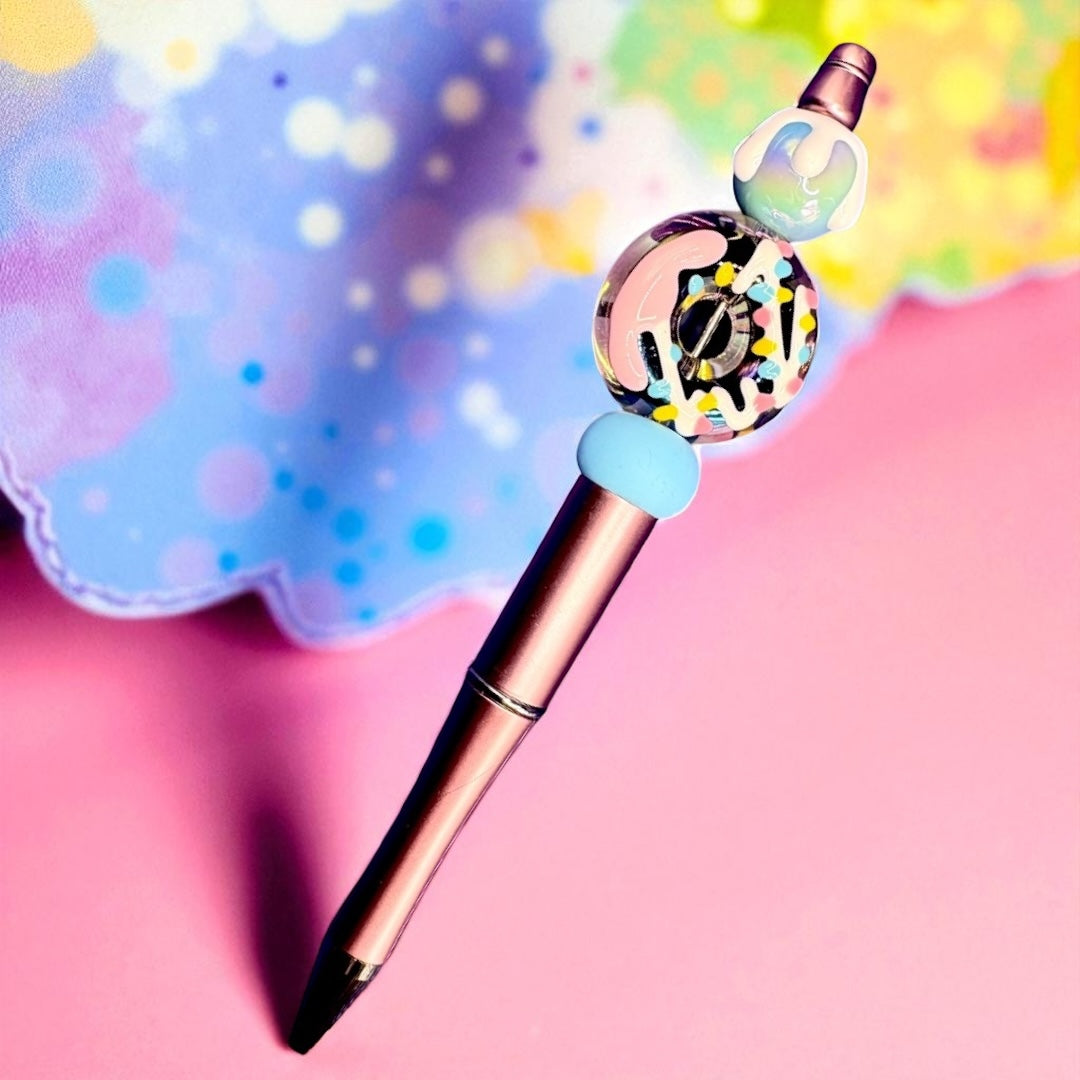 Donut novelty Black Ballpoint Pen Unique Fun Writing Accessory Perfect Gift for Stationery Lovers!