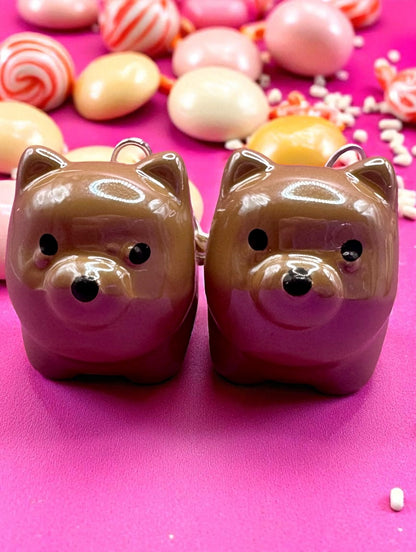 Corgi sheep and pig drop dangly earrings novelty holographic shines effect great gift for farm lovers