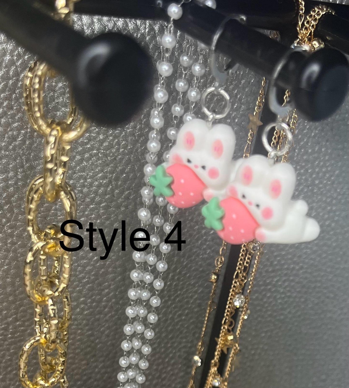 Bunny rabbit earrings strawberry drop earrings. available in multiple styles. Kids teen adult animal cartoon style. novelty costume jeweller