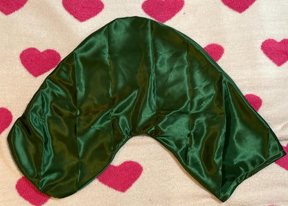 Handmade V-shaped pillowcase in a variety of stylish prints, crafted from soft polyester with a silk satin feel, designed to protect hair and enhance sleep comfort. Pillow not included.