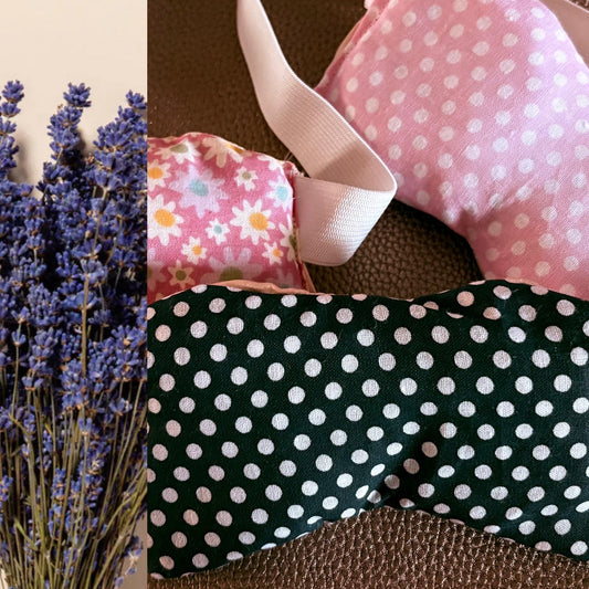 Random style lavender filled sleep mask with satin for maximum comfort