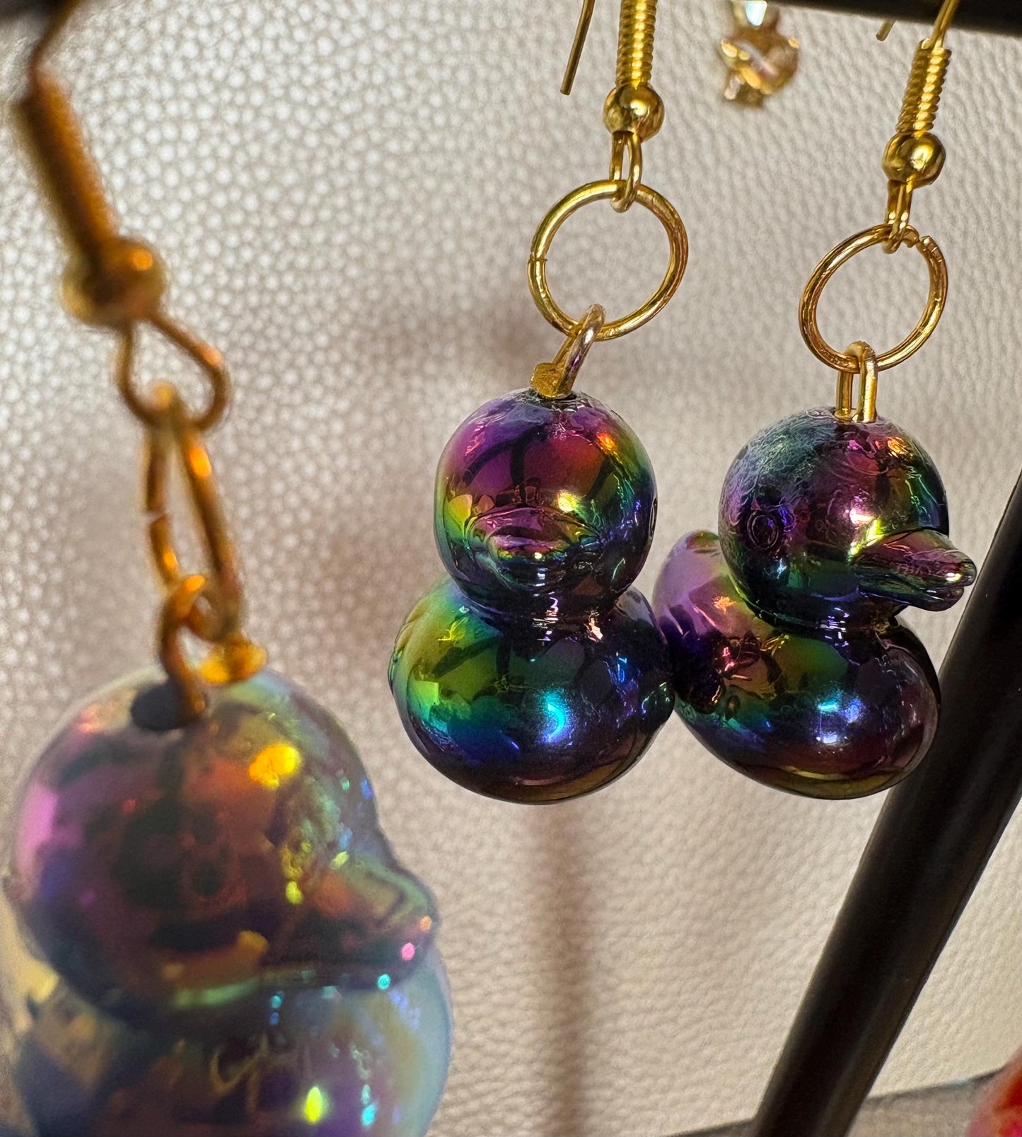 Large rubber earrings, dangly drop earrings. available in multiple colours. Red blue green yellow resin fun. novelty costume jewellery