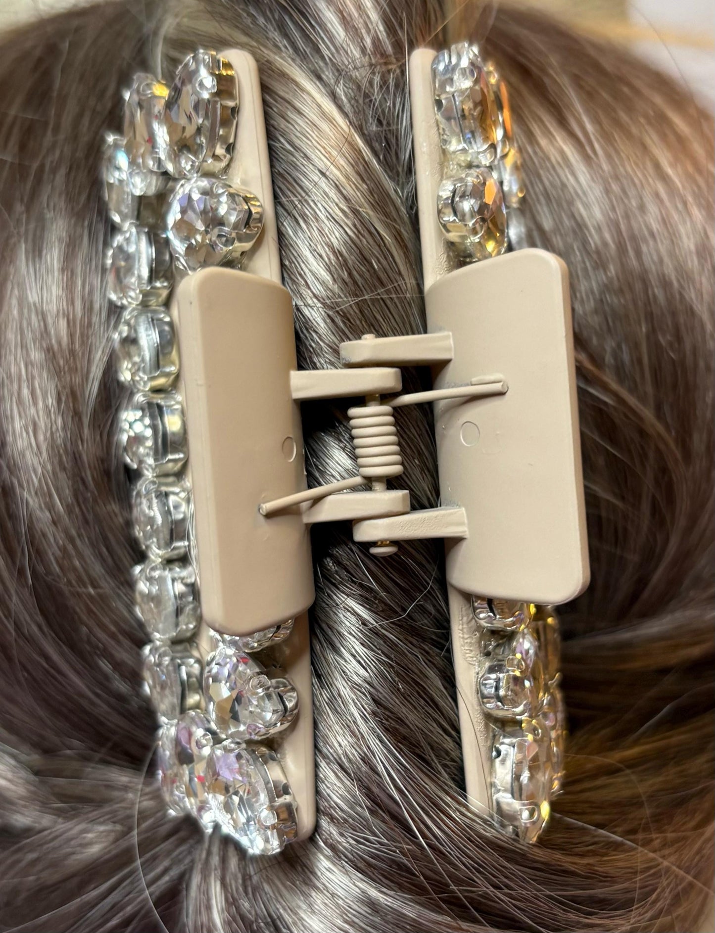 large gemstone hair claws with bling fashion flowers roses clip large glass rhinestones handmade available in multiple colours