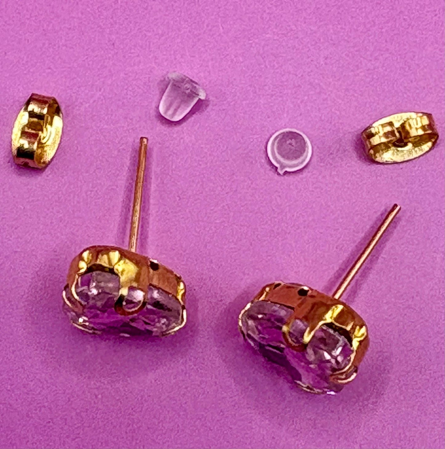 Light Pink Crystal Earrings: teardrop-Shaped Glamour, Gold-Toned Luxury, everyday wear stunning