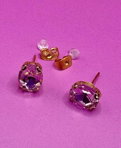 Elegant light pink crystal earrings designed with a beautiful sparkle, perfect for adding a touch of glamour to any outfit for weddings, parties, or everyday wear.