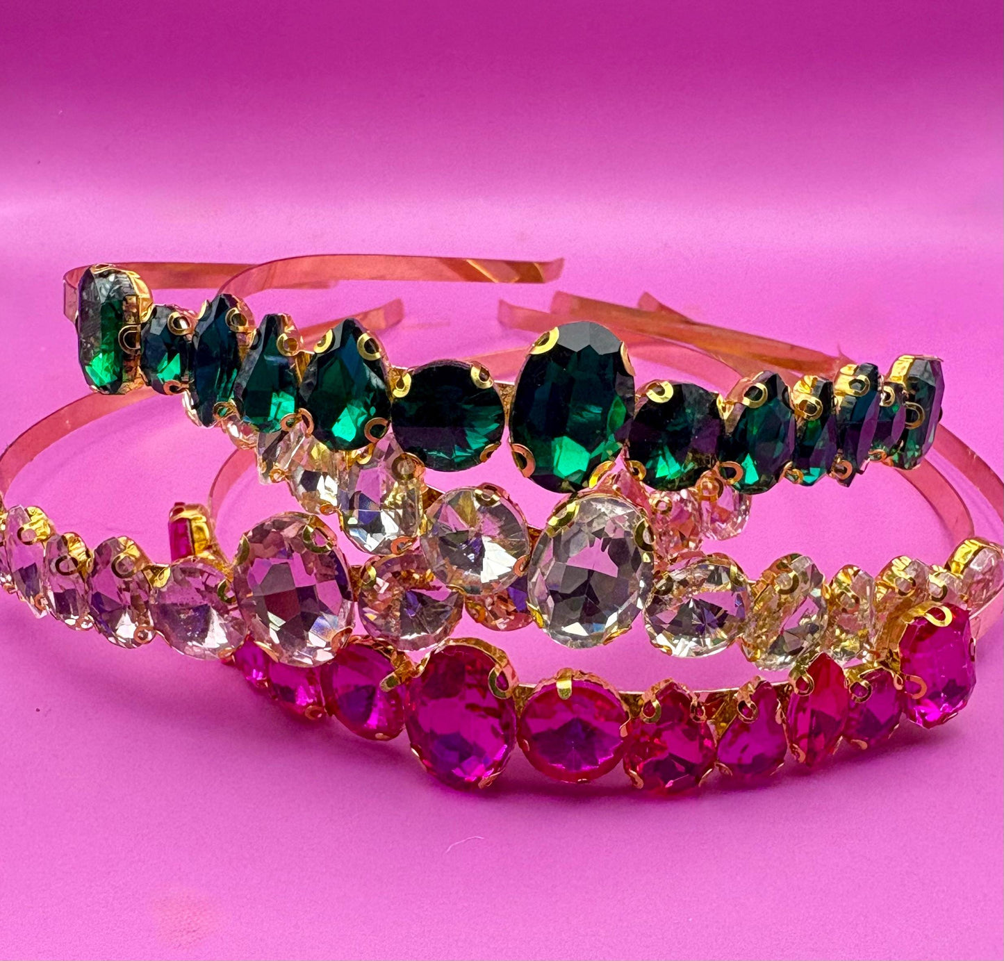 Hand-Decorated maximum comfort metal Headband with Glass Rhinestones | Elegant Hair Accessories