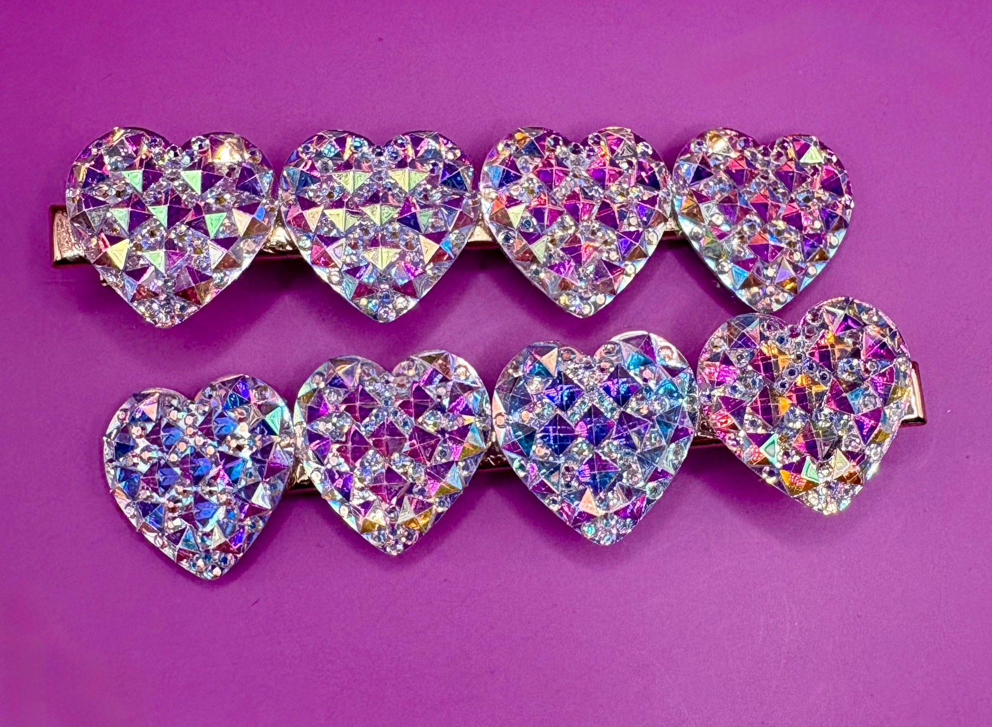 Circular, heart, teardrop large glitter sparkly large hair slide sliver fashion hair clip Christmas sold as pairs