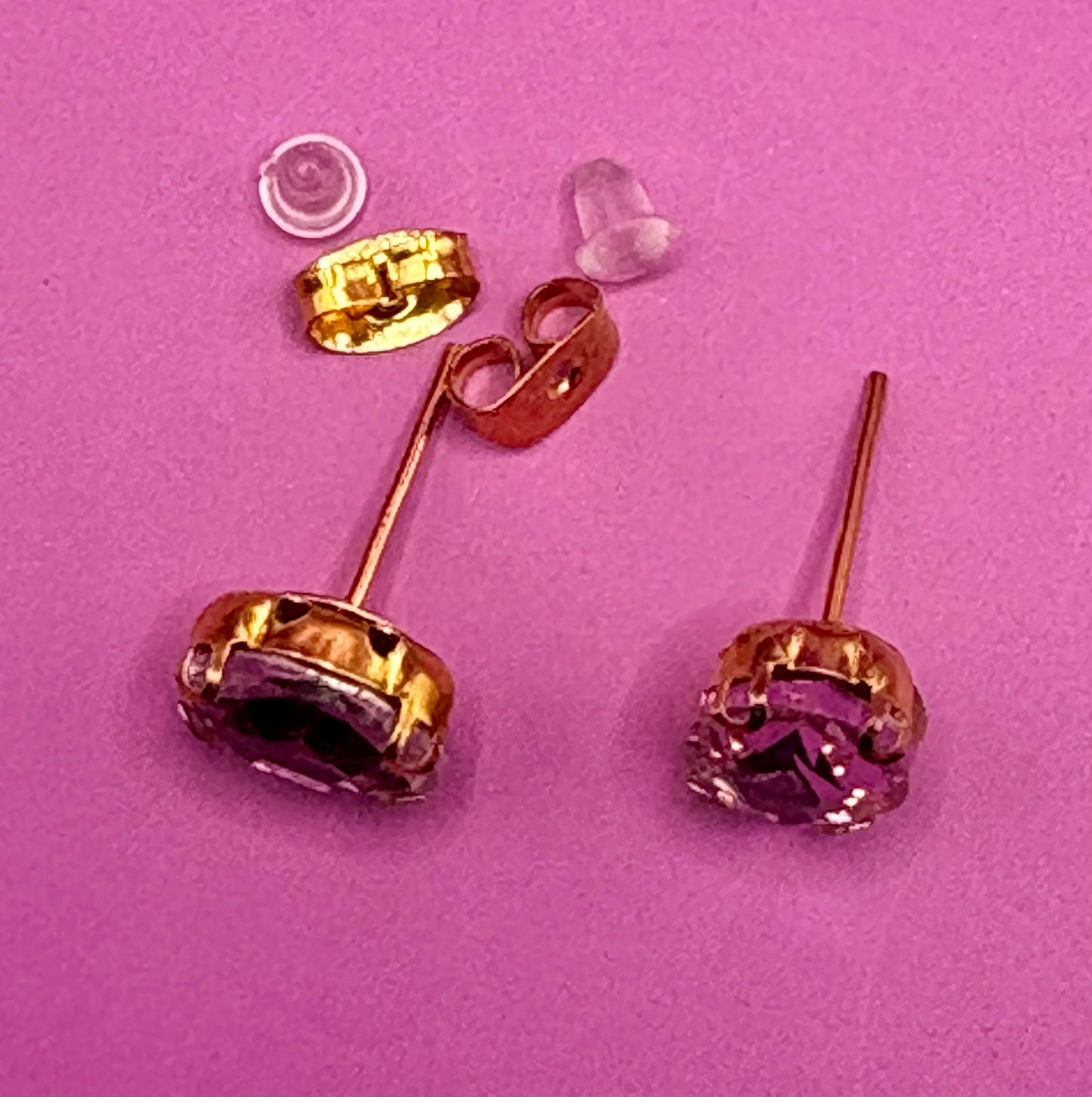 Elegant Light Pink Crystal Earrings Oval-Shaped Glamour Gold-Toned Luxury Timeless Sophisticated