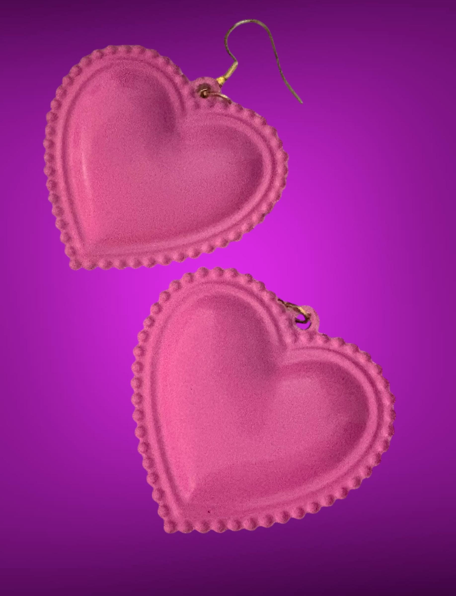 Heart pendant leopard print pink drop dangly earrings with gold. Large heart leopard dangly unique handmade earrings drop length 5cm