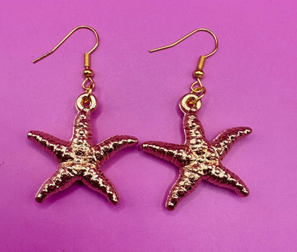 Large star fish earrings