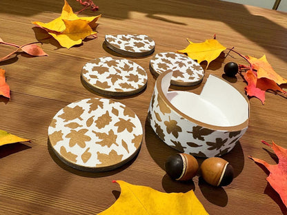 autumn autumnal dishes, coaster, pumpkin pots handmade and hand painted gold silver seasonal decor decorations