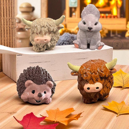 Adorable Small Autumn Animal Ornaments – Handcrafted Fall Decor for Your Home