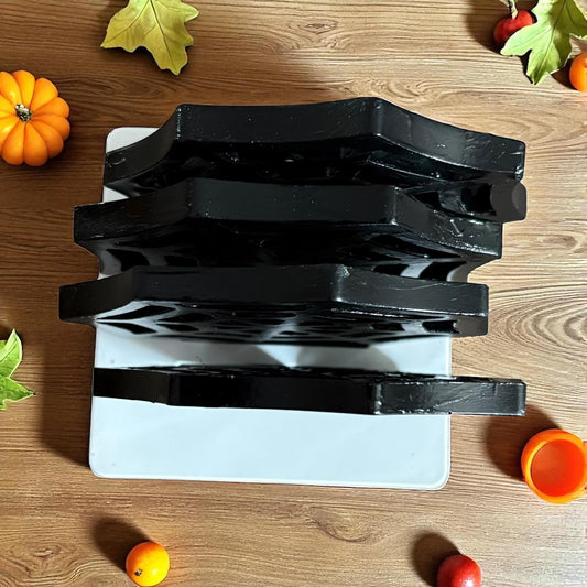 Spooky Spider Web Coasters with Holder Perfect for Halloween & holder