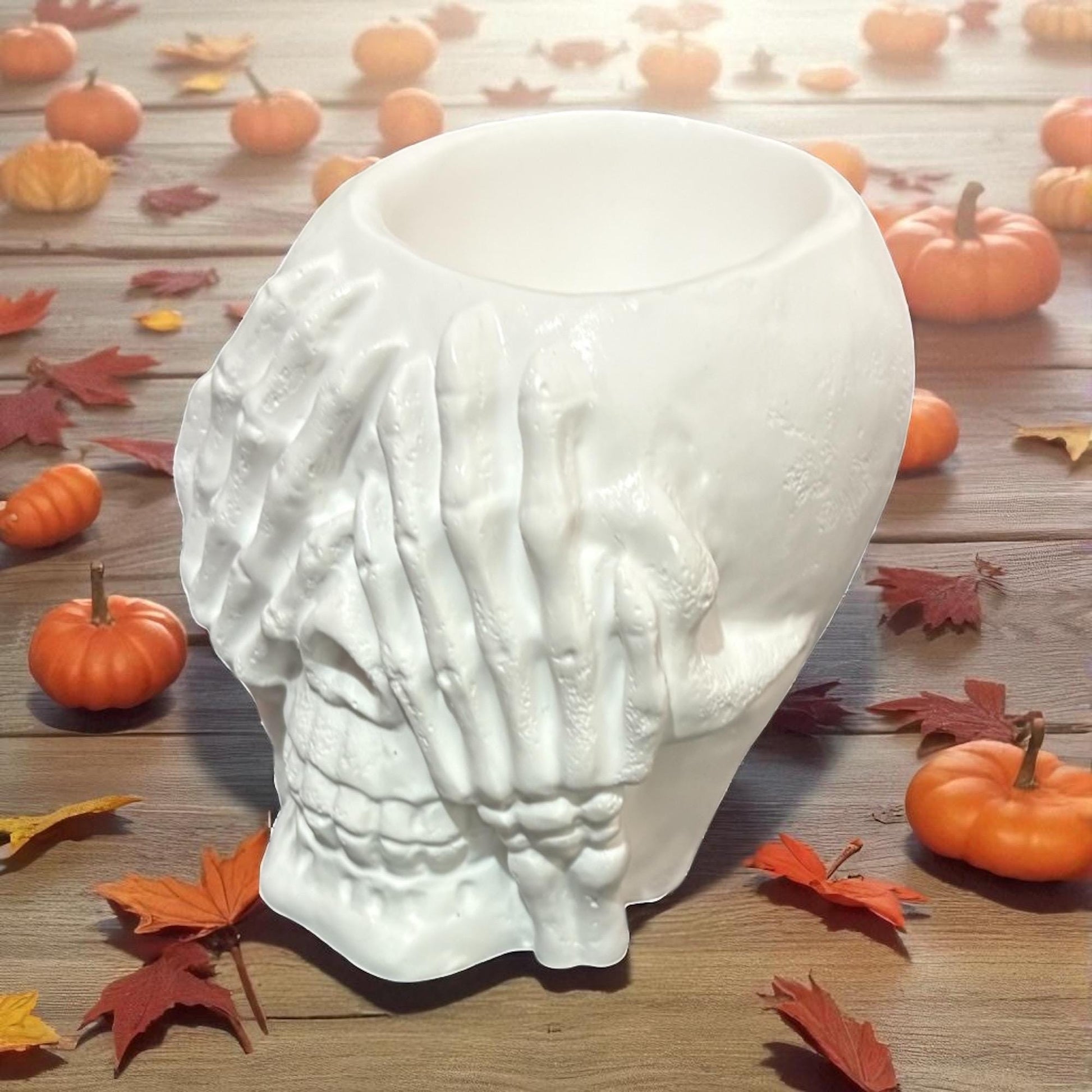 Gothic Skull Pot Set Hear No Evil, See No Evil, Speak No Evil Decor