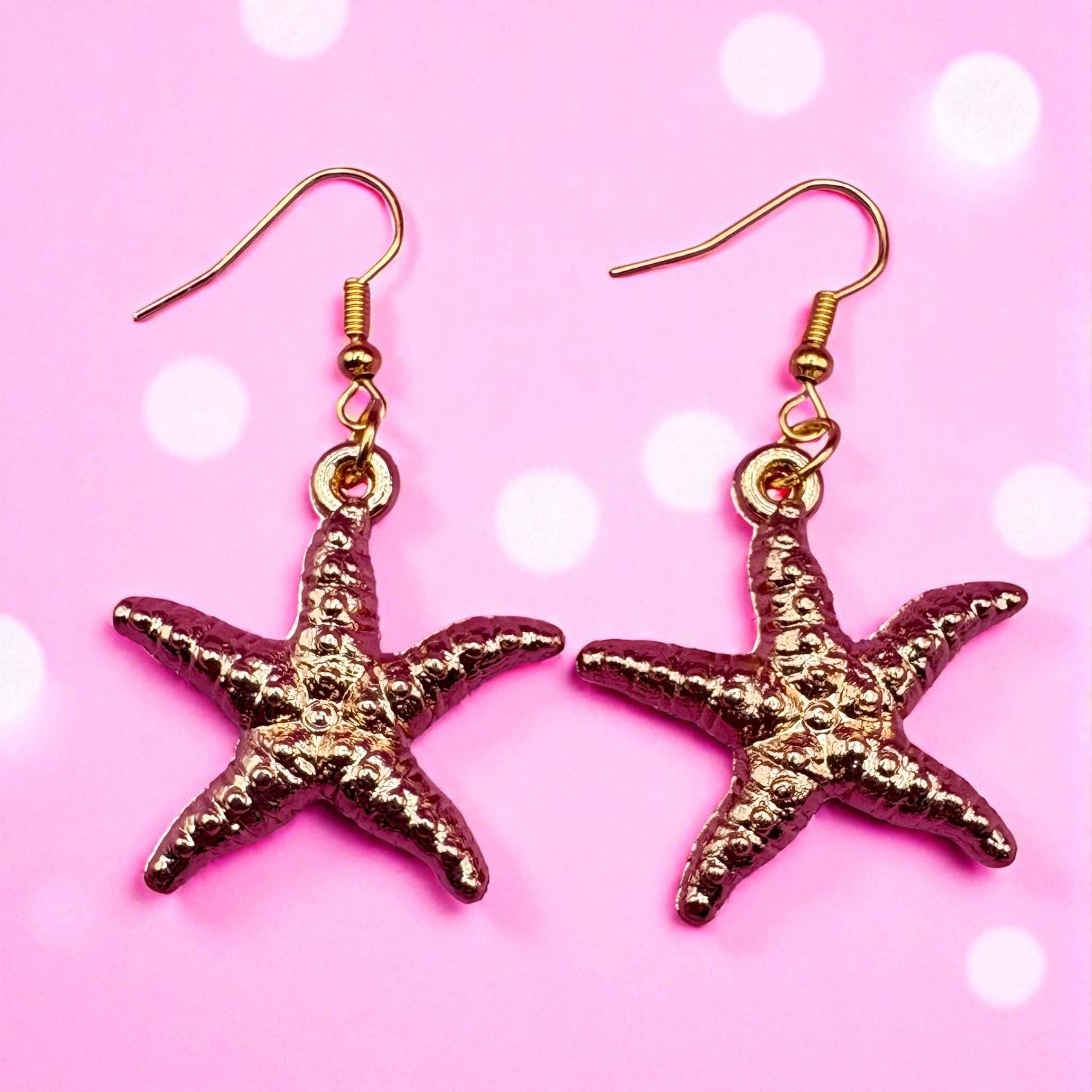 Large star fish earrings