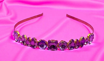 Hand-Decorated maximum comfort metal Headband with Glass Rhinestones | Elegant Hair Accessories