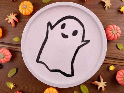 Handmade Halloween home wear. Ghost Coaster, Bat Trinket Dish Spooky Cute Home Décor Jewelry Tray Gift Idea