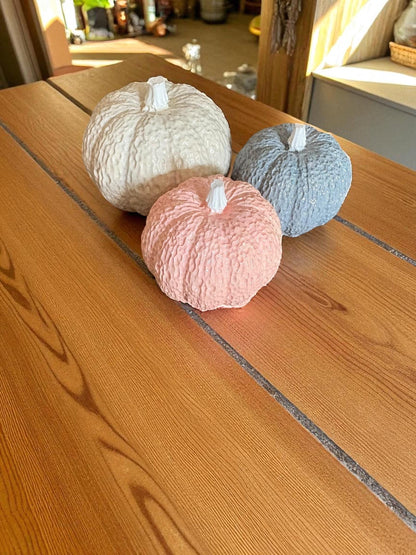 Handmade Colorful Mini Pumpkin Ornaments – Set of 3 or Set of 6 | Fall Decor, Autumn Table Centerpiece, Rustic Halloween Decorations