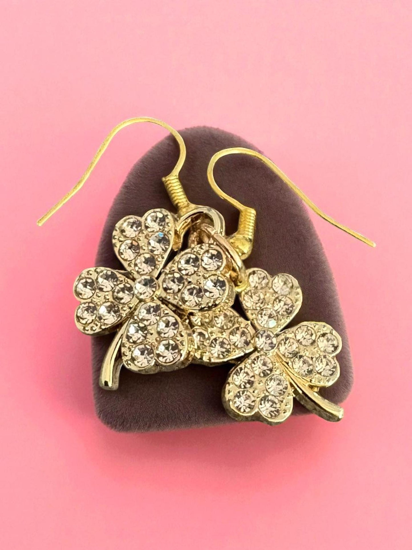 Sparkling Four-Leaf Clover Earrings – Lucky Charm Dangles
