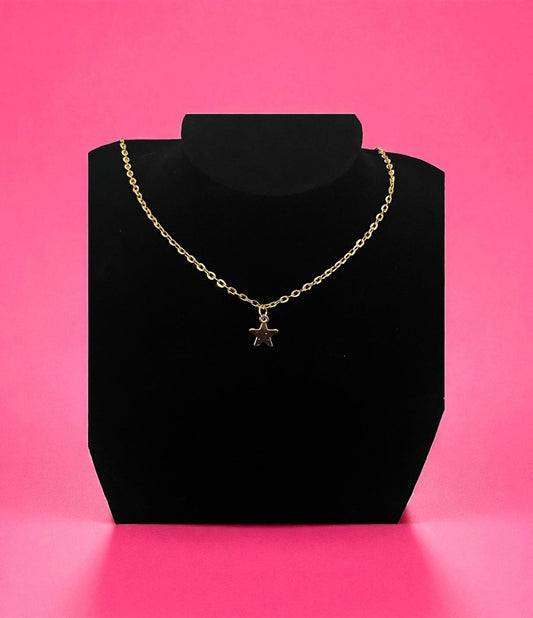 star pendant necklace- colour gold
