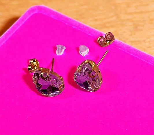 Light Pink Crystal Earrings: teardrop-Shaped Glamour, Gold-Toned Luxury, everyday wear stunning