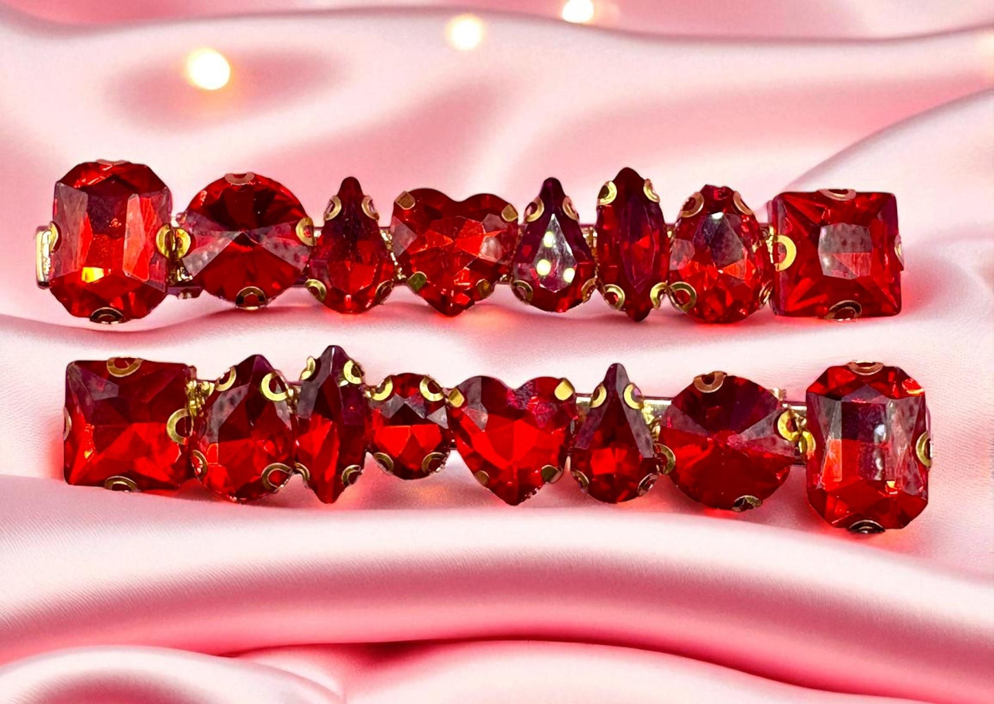 Handmade Gemstone Hair Slide: Rhinestone Fashion Hair Clip