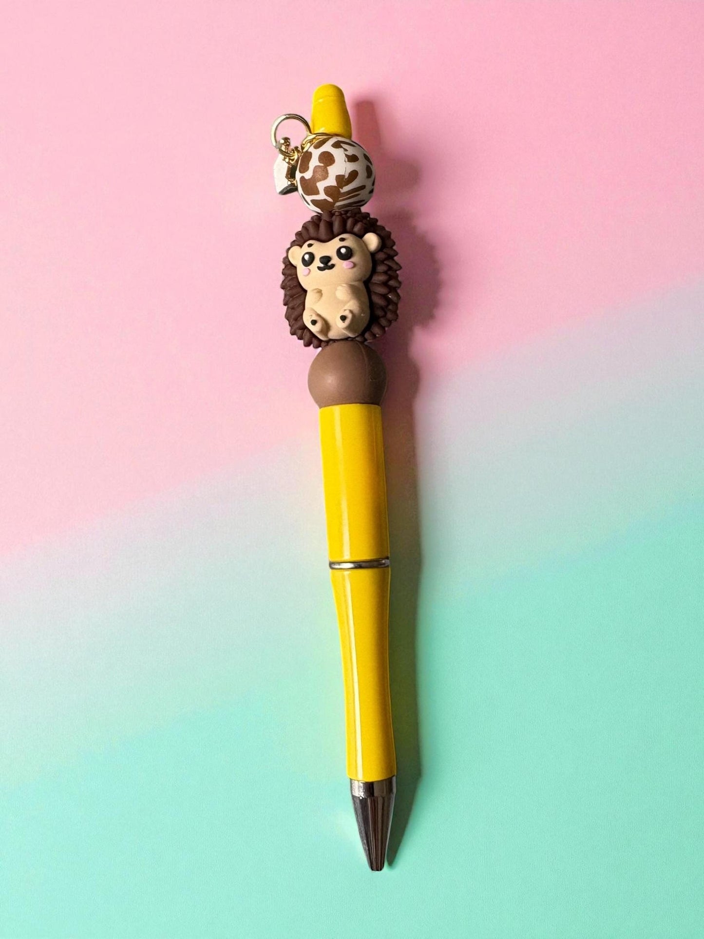 Cute Hedgehog Pen Kawaii Animal black Ballpoint Pen Adorable Hedgehog Stationery Gift Cute Writing black Pen Sold Separately