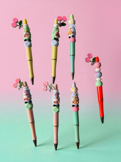 Cute Character Pen Kawaii Pastel Ballpoint Pen Adorable Writing Pen with Charm Fun Stationery Gift for Her Sold Separately